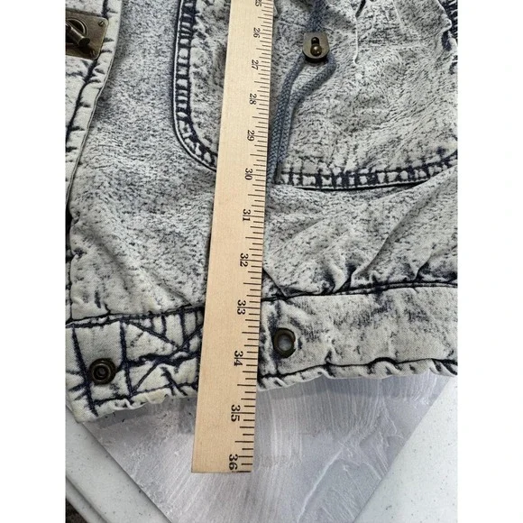 Vintage East West Jacket Womens Small Blue Denim Acid Wash Quilted Pockets 90s - Picture 14 of 16